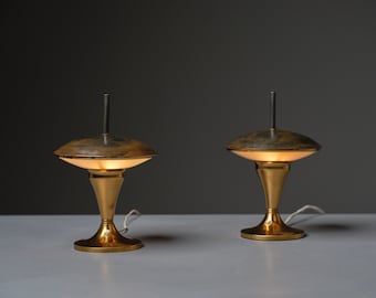 Lampes de table italiennes vintage du milieu du siècle - Restylées