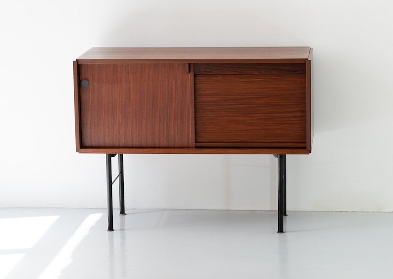 1950s Italian Exotic Wood Sideboard With Shutter Door 画像 7