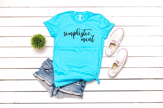 Bella Canvas 3001 Turquoise T-Shirt Mockup Flat Lay