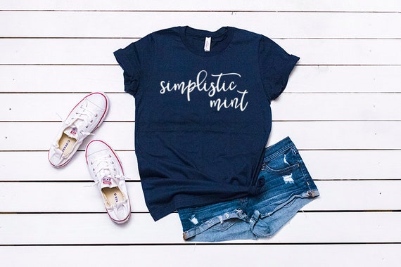 Bella Canvas 3001 Navy Crew T-Shirt Mockup Flat