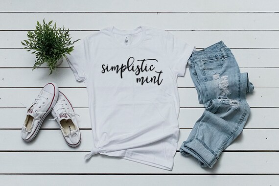 Bella Canvas 3001 White T-Shirt Mockup Flat Lay
