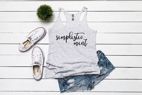 Next Level 6733 Heather White Womens Triblend Racerback Tank