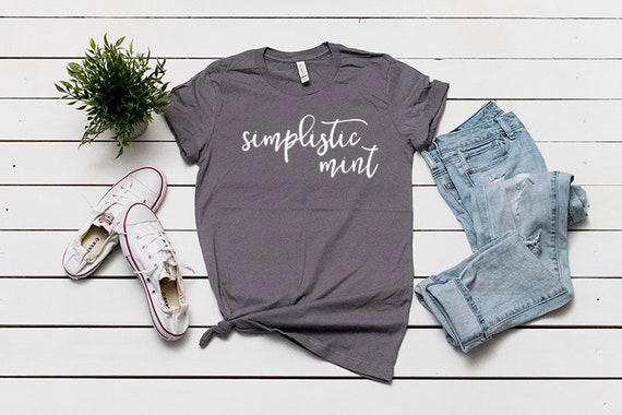 Bella Canvas 3001 Storm T-Shirt Mockup Flat Lay