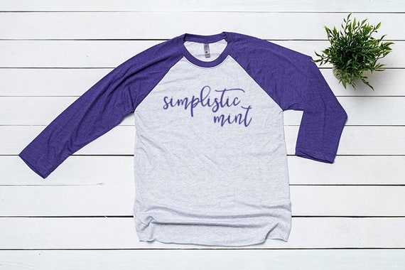 Next Level 6051 Purple Baseball Tee 