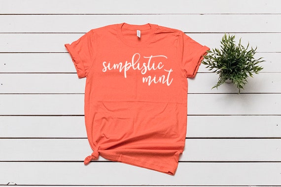 Bella Canvas 3001 Coral Crew Neck Unisex Shirt Mock Up Bella Etsy