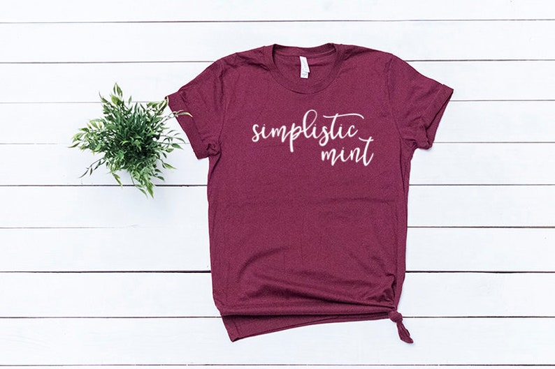 Download Bella Canvas 3001 Maroon T-Shirt Mockup Shirt Flat Lay | Etsy