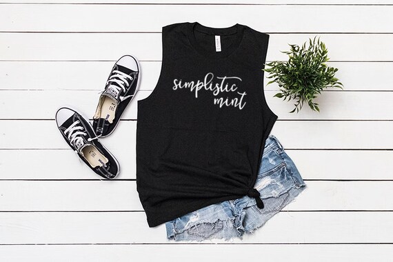Download Bella Canvas 3483 Black Muscle Tank Mock Up T Shirt Mockup Etsy