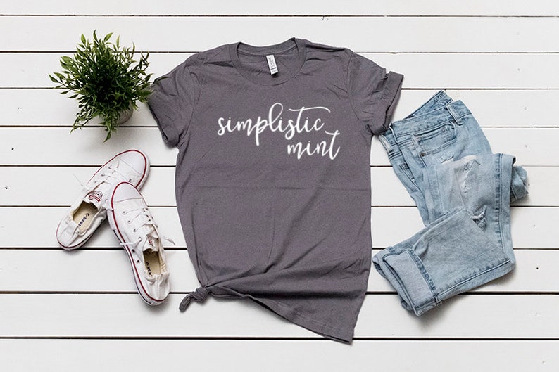 Download Bella Canvas 3001 Storm T-Shirt Mockup Shirt Flat Lay | Etsy