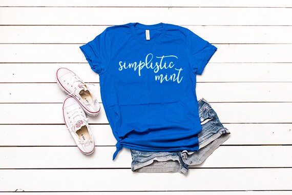 Bella Canvas 3001 True Royal T Shirt Mockup Shirt Flat Lay Etsy