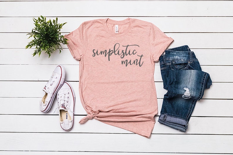 Download Bella Canvas 3001 Heather Prism Peach T-Shirt Mockup Shirt | Etsy