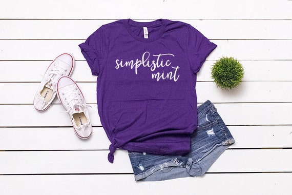 Download Bella Canvas 3001 Team Purple T Shirt Mockup Shirt Flat Lay Etsy