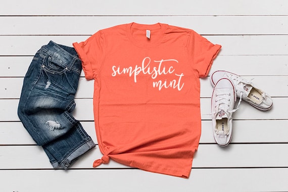 Bella Canvas 3001 Coral Crew Neck Unisex Shirt Mock Up Bella Etsy