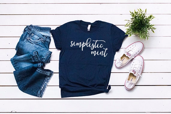 Download Bella Canvas 3001 Navy Crew T Shirt Mockup Shirt Flat Lay Etsy