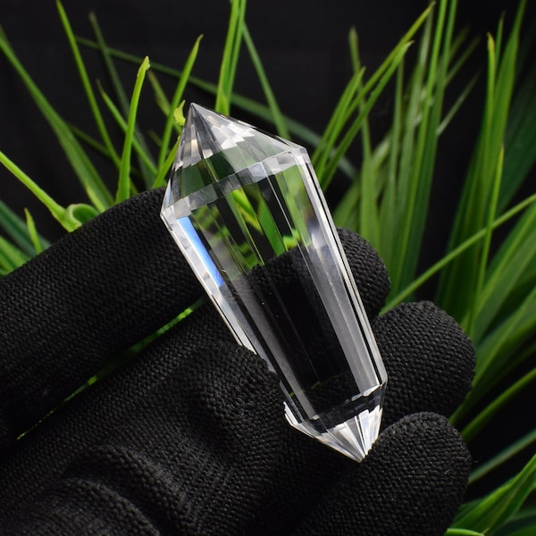 Natural Polished Clear Quartz Crystal Wand Double Terminated Point,Vogel Healing Crystal,Anniversary Gift B1184