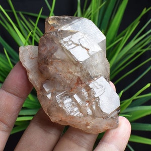 145g Black Smoky Amethyst Skeletal Elestial Quartz Crystal,Inclusion Crystal Point S829