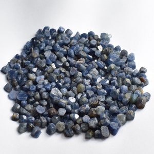50g Tiny Rare Natural Unheated Blue Corundum Ruby Crystal Rough Sapphire Specimens B9035
