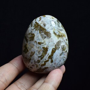 189g Green Ocean Jasper Jade Palm Stone,Geode Crystal,Rock Collection Specimen,Altar Meditation Stone,Birthday Gift C304
