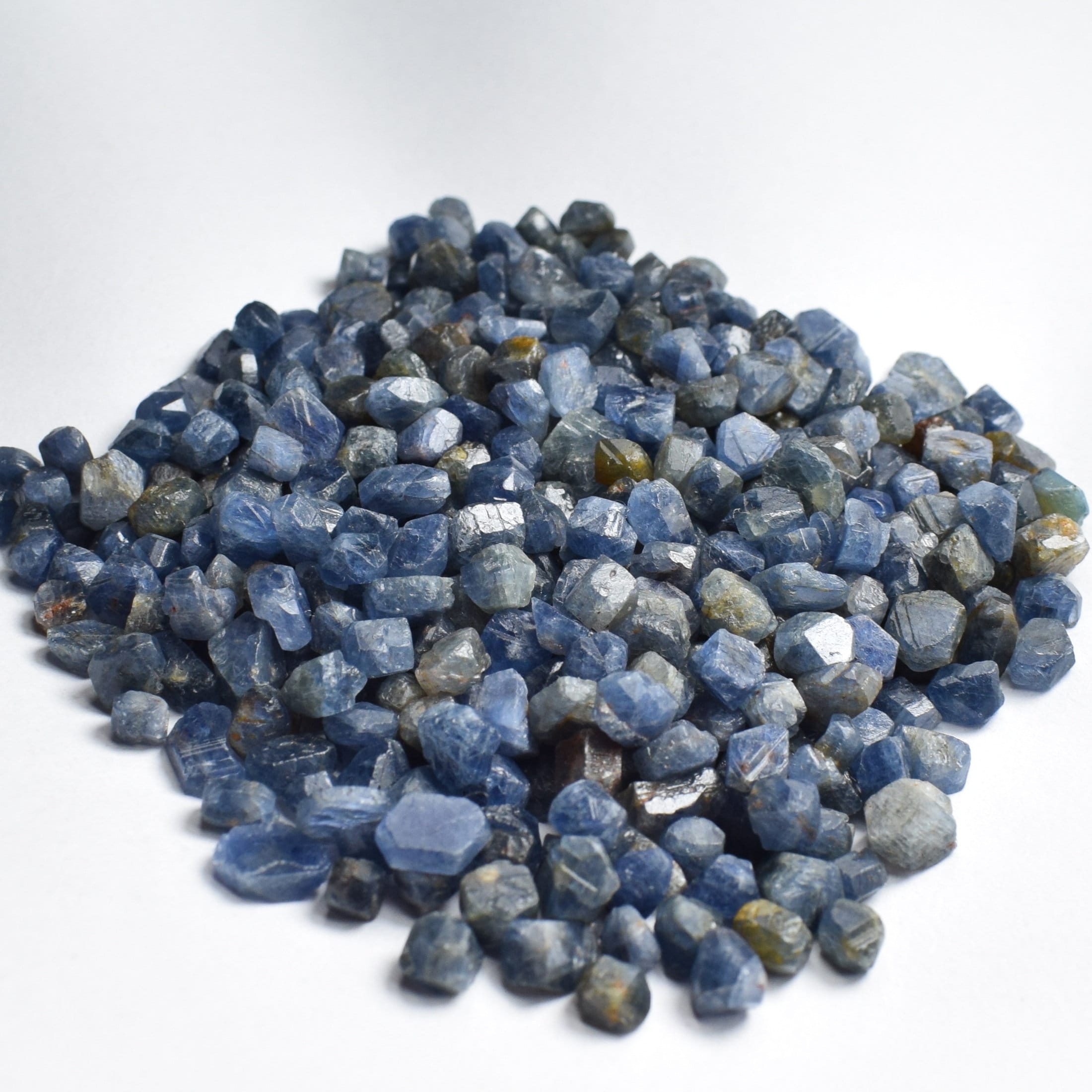 50g Tiny Rare Natural Unheated Blue Corundum Ruby Crystal Rough