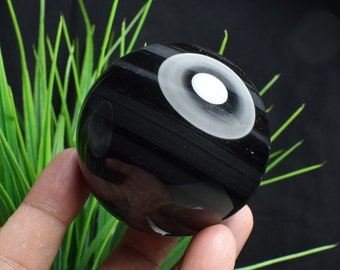 Black Obsidian Quartz Crystal Ball,Obsidian Sphere,Anniversary Gift,Home Décor C611