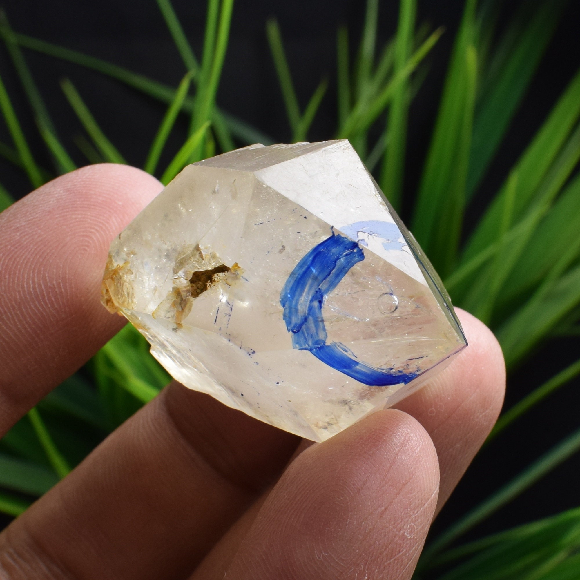 31g Moving Water Bubble Quartz Crystalenhydro Crystalmineral Etsy