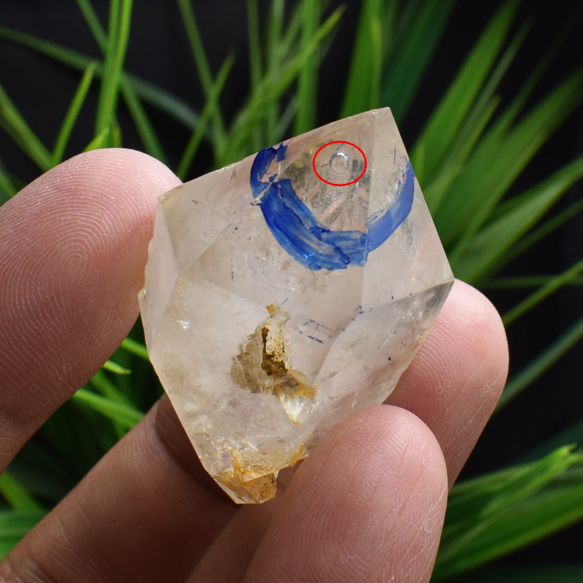 31g Moving Water Bubble Quartz Crystalenhydro Crystalmineral Etsy