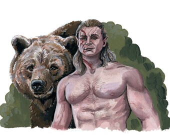 B G 3 fan art / vampire rogue / wood elf druid art prints