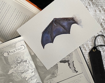 PRINT Rhysand of the Night Court wings  / Acotar Acomaf acosf / illyrian wingspan MAAS fanart