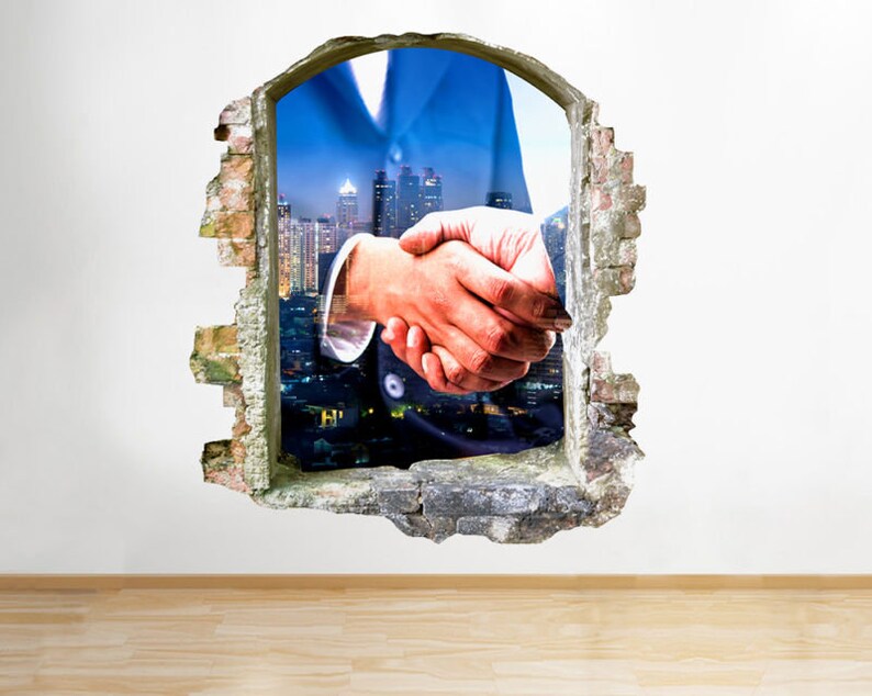 Q913 Business Office Job Company Window Wall Decal 3D Art Stickers Vinyl Room