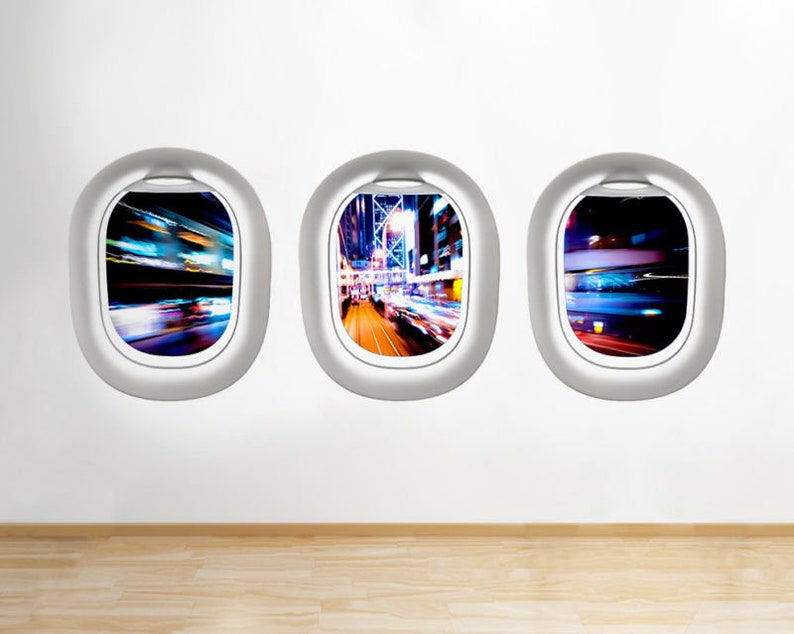 Q442w Street Light Blur Living Hall Window Wall Decal 3D Art Stickers Vinyl Room