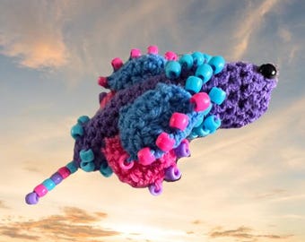 Fidget Beaded dragonfly toy bead crochet PATTERN - UK and US terms included