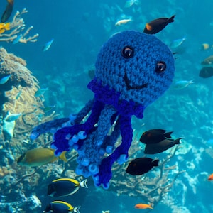 Fidget Bead Crochet Jellyfish Crochet Pattern - US and UK terms
