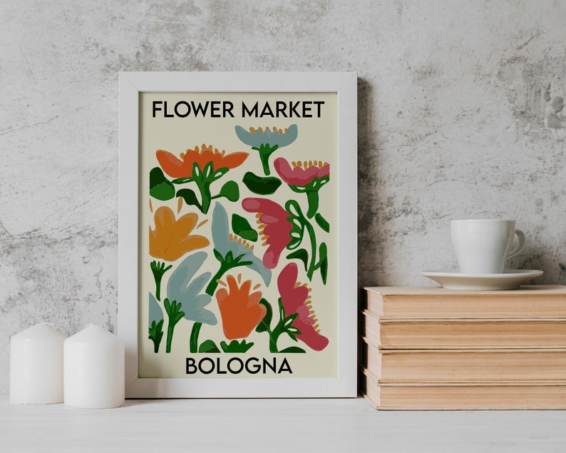 Flower Market Poster Bologna Flower Market Matisse Flower Etsy