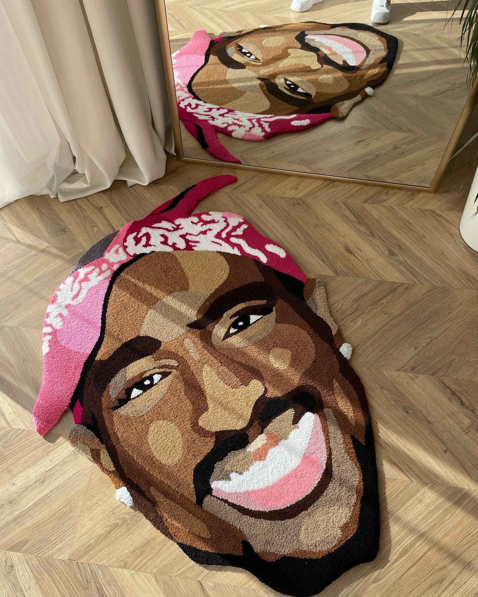 Tufted Custom Rug Portrait Rug 2pac Rug Aethetic Living Etsy