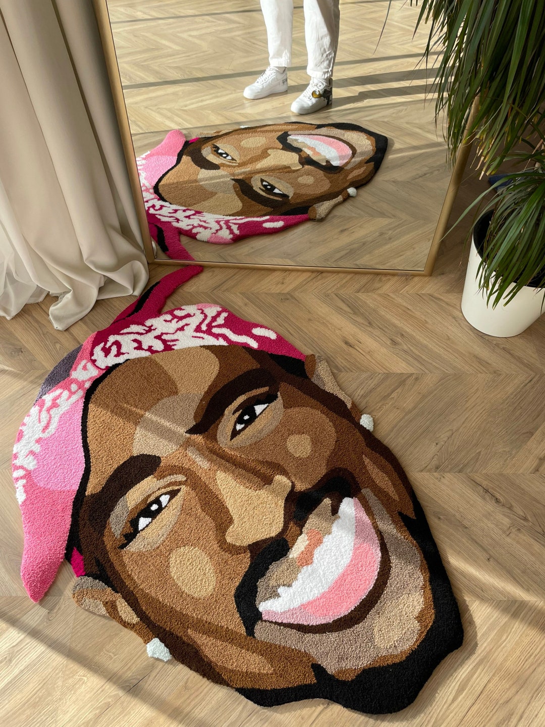 Tufted Custom Rug Portrait Rug 2pac Rug Aethetic Living Etsy