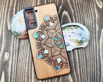 iPhone 16, 15, 14, 13, 12, Pro Max case, Samsung Galaxy S24, S23, S23, S22 ultra Mandala design, personalized gift phone case