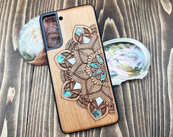 iPhone 15, 14, 13, 12, Pro Max case, Samsung Galaxy S24, S23, S23, S22 ultra Mandala design, personalized gift phone case