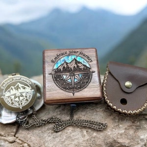 Personalized Compass, Custom Engraved Compass - Birthday, Anniversary gift For Dad, Custom Groomsmen Gift For Him