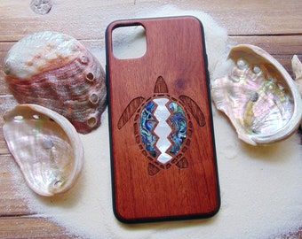 iPhone 15, 13, 12, Pro Max case, Samsung Galaxy S24, S23, S22 ultra, Turtle design, personalized gift abalone shell inlay phone case