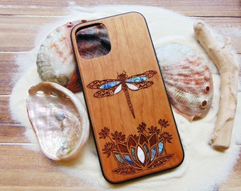 iPhone 15, 14, 13,12 Pro Max case, aesthetic phone case, Samsung Galaxy S24, S23, S22 ultra Dragonfly design, personalized gift