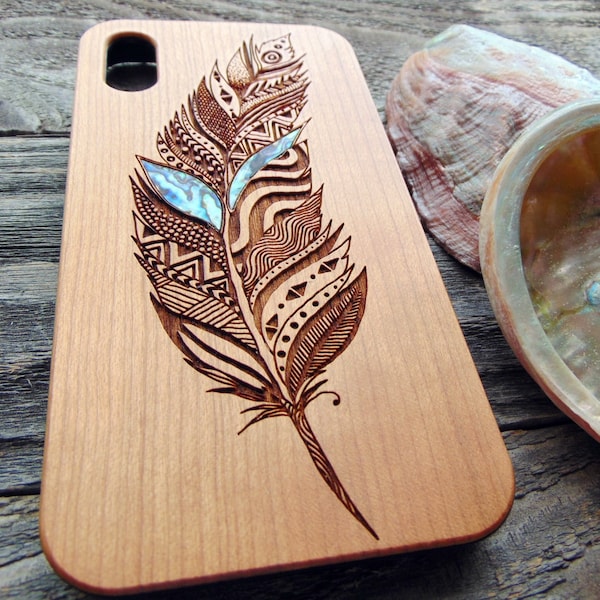 Unique iPhone 17 Pro Max, Air Cases with Abalone Shell Inlay - Handmade, Stylish Protection