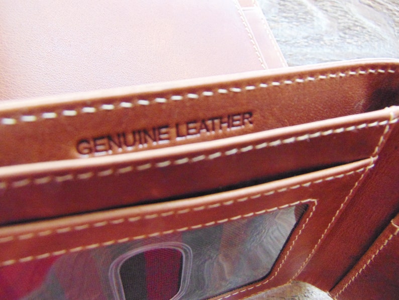 Personalized Photo Engraved Leather Wallet, Christmas, Birthday