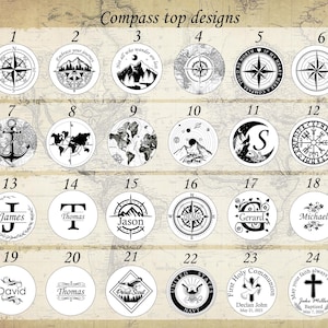 Personalized Compass, Fathers day gift, Brass Engraved Compass Birthday, Anniversary, Valentines Gift For Dad, Custom Groomsmen Gift For Him image 4