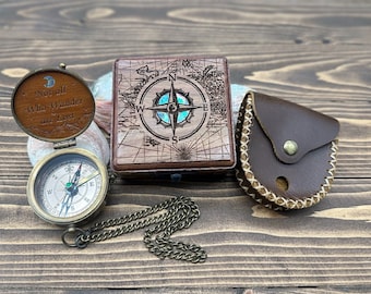 Personalized Compass, Fathers day gift, Brass Engraved Compass Birthday, Anniversary, Valentines Gift For Dad, Custom Groomsmen Gift For Him