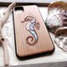 iPhone 13,12,11 Pro Max case, Samsung Galaxy S22 ultra, S21, S20 plus Seahorse design, personalized gift abalone shell inlay phone case 