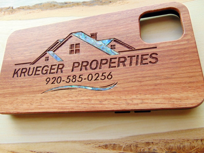 Iphone case custom company logo engraved custom phone case Etsy