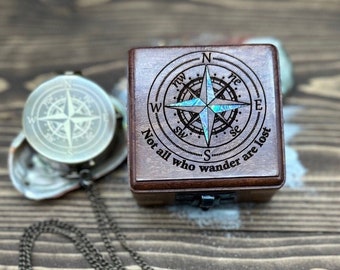 Personalized Compass with Custom Engraving, Graduation, Anniversary, Baptism, First Holy Communion Gift, Birthday, Groomsmen Gift