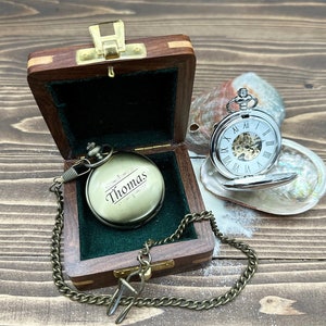 Engraved Pocket Watch Personalized Graduation Gift for Him, Birthday gift for him image 5