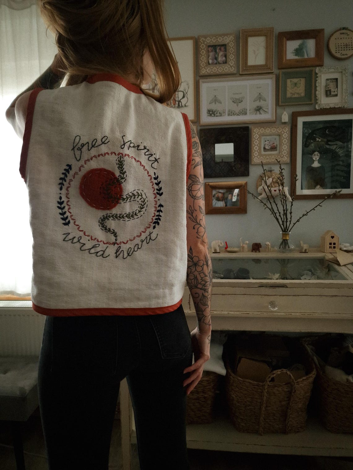 Art to Wear Vest, Sustainable Clothing, Hand Embroidered, Alternative ...