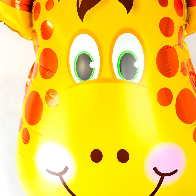 Giraffe Balloon Cute Safari Animal Balloons 24 Inch Metallic Yellow Mylar Balloon Birthday Decor House Party Balloon Safari Print Balloons