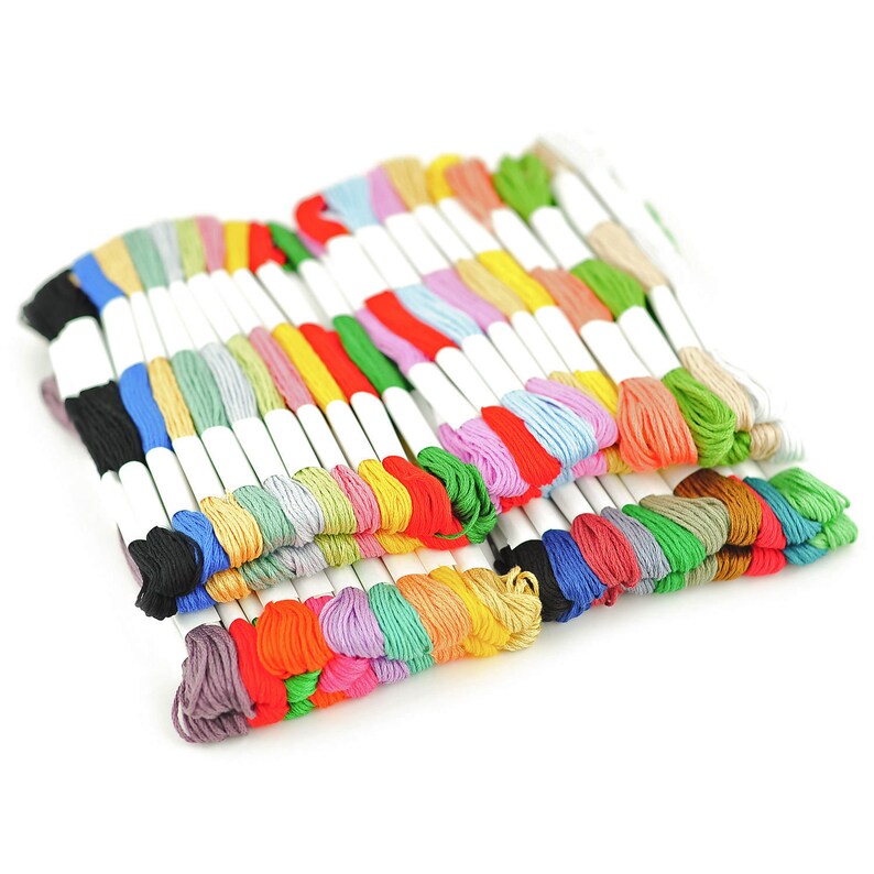 Embroidery Thread Skeins Assorted Colour Cotton/Polyester Etsy